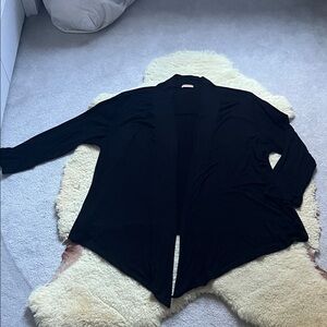 Cha cha vente open front black oversized cardigan 3 x EUC